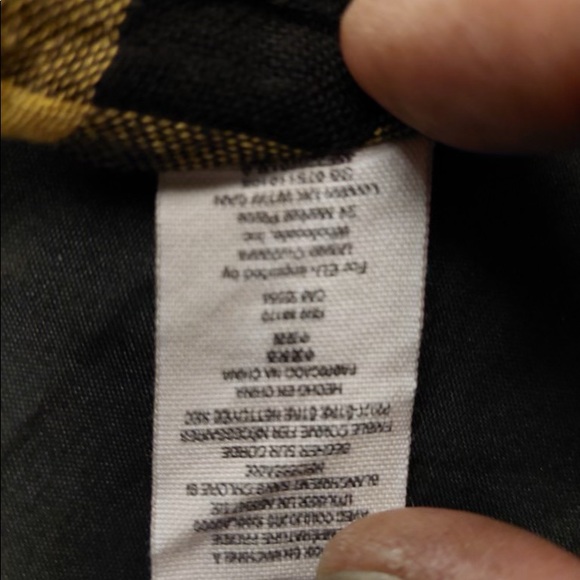 Free People Black & Yellow Plaid Button-Up Medium - Picture 6 of 6